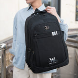 Male Business Bag Oxford Laptop Backpack Waterproof Multicolor