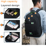Male Business Bag Oxford Laptop Backpack Waterproof Multicolor