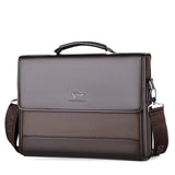 Men's Leather Tote Briefcase Business Shoulder Bag Laptop Organizer
