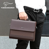 Men's Leather Tote Briefcase Business Shoulder Bag Laptop Organizer
