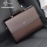 Men's Leather Tote Briefcase Business Shoulder Bag Laptop Organizer