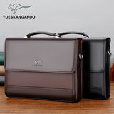 Men's Leather Tote Briefcase Business Shoulder Bag Laptop Organizer