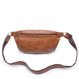 Men Waist Pack Thick PU Leather Belt Bag Waist Pack Purse Bags