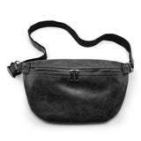 Men Waist Pack Thick PU Leather Belt Bag Waist Pack Purse Bags