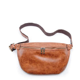 Men Waist Pack Thick PU Leather Belt Bag Waist Pack Purse Bags