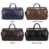 Men Leather Travel Bag Large Duffle Shoulder Bag