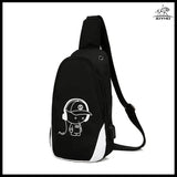 Luminous One Shoulder Bag USB Crossbody Strap Anti Theft Chest Bag