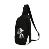 Luminous One Shoulder Bag USB Crossbody Strap Anti Theft Chest Bag