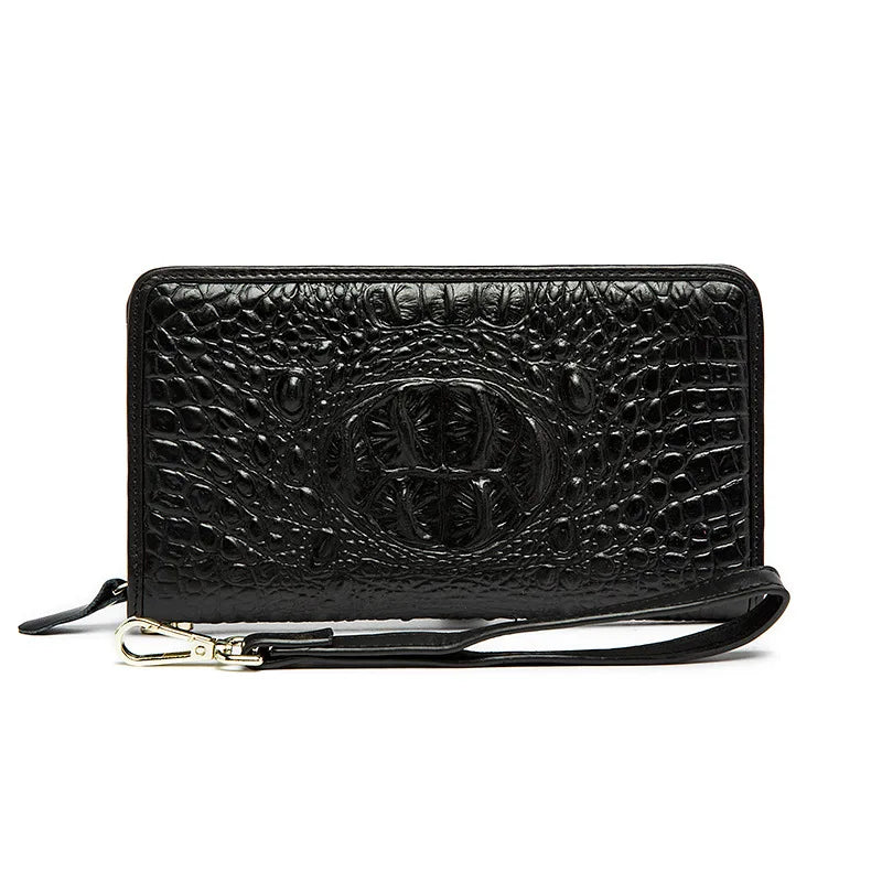 Crocodile Pattern Long Wallet - Male Leather Handbag Special Promotions