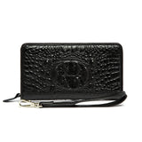 Crocodile Pattern Long Wallet - Male Leather Handbag Special Promotions