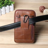 Men's Leather Phone Pouch Shoulder Bag Casual Waist Travel Crossbody