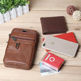 Men's Leather Phone Pouch Shoulder Bag Casual Waist Travel Crossbody