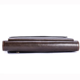 Men's Leather Zipper Clutch Long Wallet with Handle