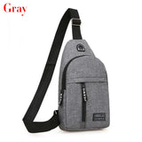 Men's Shoulder Bags USB Charging Crossbody Bags Anti Theft Chest Bag