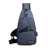Men's Crossbody Bag USB Charging Anti Theft Chest Bag