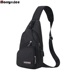 Men's USB Charging Crossbody Shoulder Bag