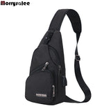 Men's USB Charging Crossbody Shoulder Bag