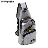 Men's USB Charging Crossbody Shoulder Bag