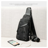 Men's USB Crossbody Bags Anti Theft Chest Bag School Summer