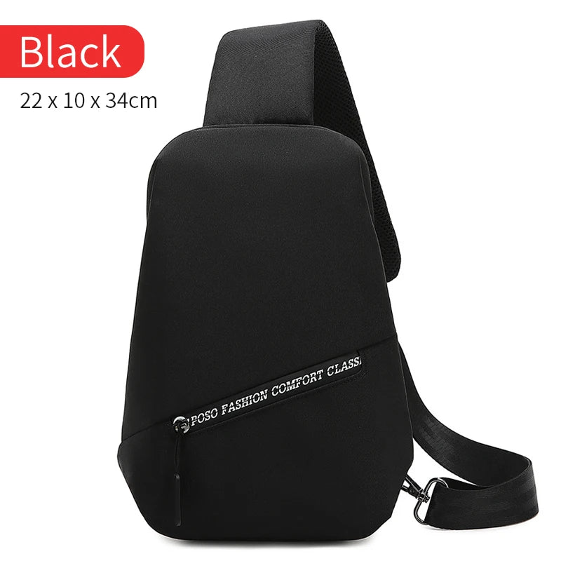 Men's Anti Theft Shoulder Bag Crossbody Sling Chest Bag