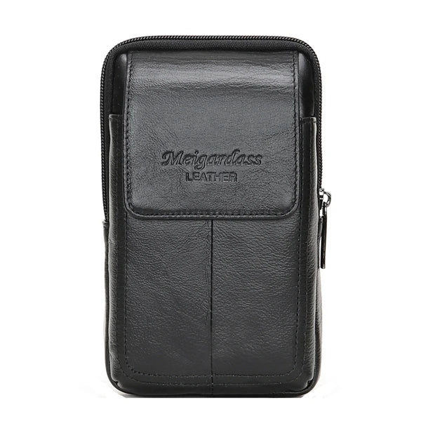 Men's Leather Waist Bag Hip Bum Fanny Pack Phone Pouch