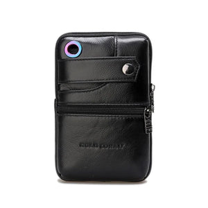 Men's Leather Travel Waist Bag Fanny Pack Messenger