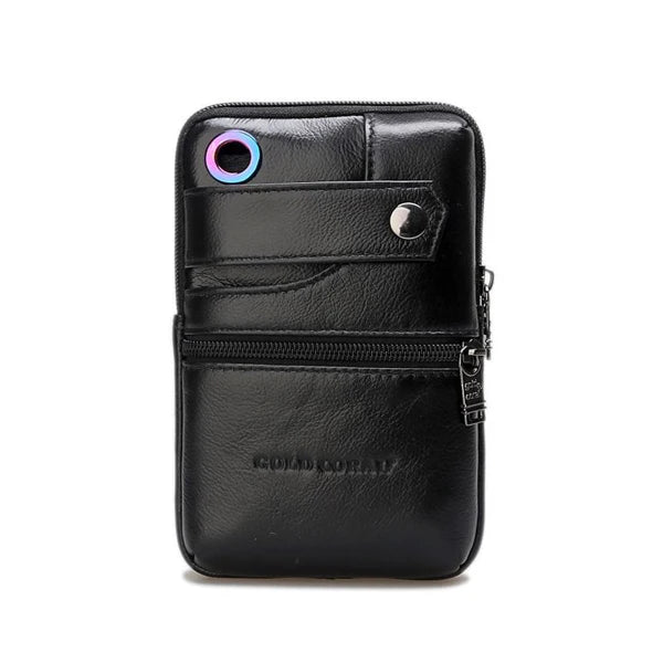 Men's Leather Travel Waist Bag Fanny Pack Messenger