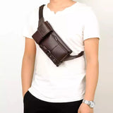 Men Waist Pack Anti Theft Shoulder Bag Summer Short Trip Messenger Bag