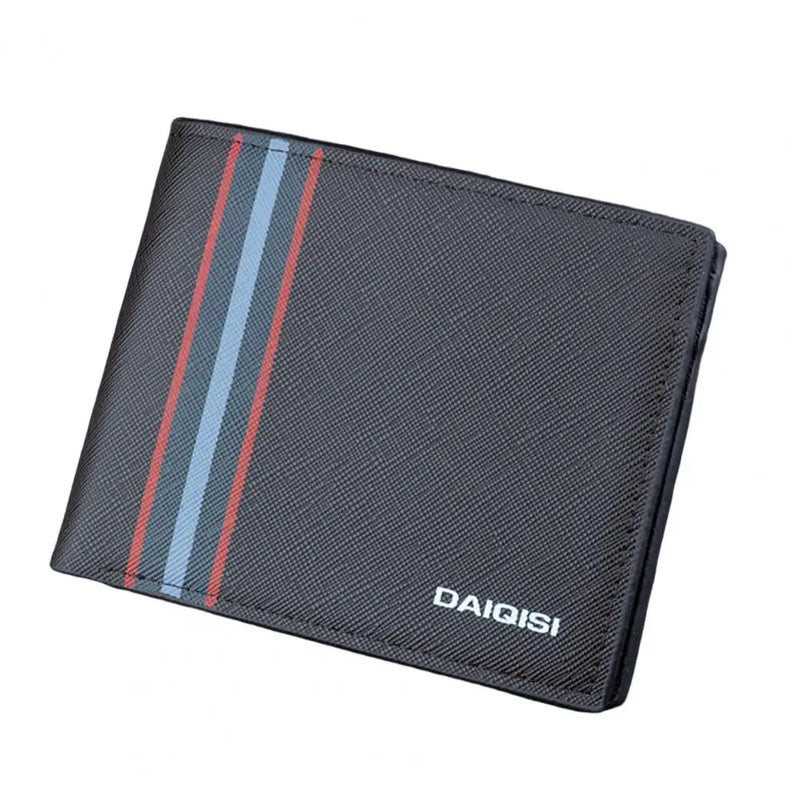 Faux Leather Minimalist Bi-fold Slim Wallet for Business