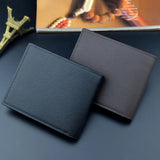 Faux Leather Minimalist Bi-fold Slim Wallet for Business