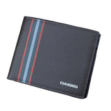 Faux Leather Minimalist Bi-fold Slim Wallet for Business