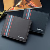 Faux Leather Minimalist Bi-fold Slim Wallet for Business