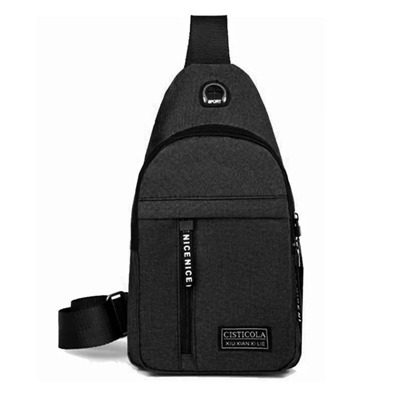 Men Women Nylon Waist Packs Crossbody Sling Bag
