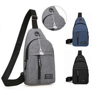 Men Women Nylon Waist Packs Crossbody Sling Bag