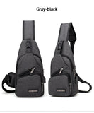 Men Women Nylon Waist Packs Sling Bag Crossbody Outdoor Sport Shoulder