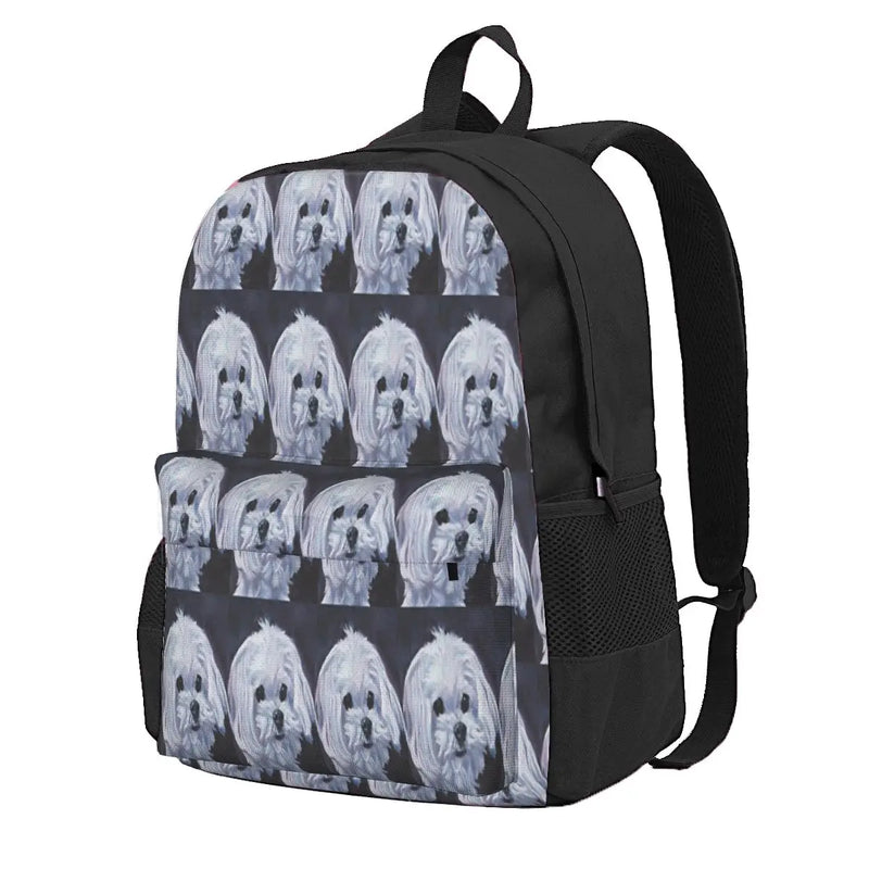 Maltese Fine Art Painting Backpacks Men's Backpacks Bags For Women