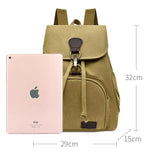 Vintage Canvas Backpack for Teenage Girls Retro College Student Male School Bags