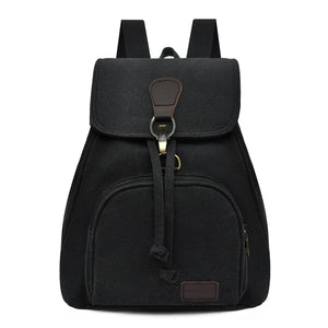 Vintage Canvas Backpack for Teenage Girls Retro College Student Male School Bags