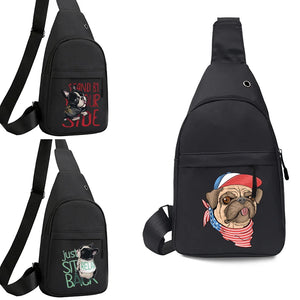 Dog Series Chest Bag Fanny Pack Crossbody Bag Outdoor Sports Travel Belt Bag