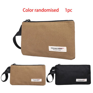 Canvas Man Clutch Phone Holder Envelope Bag Zipper Pouch