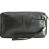 Men Leather Wallet Soft Casual Purse Long Zip Wallet Mobile Phone Bag