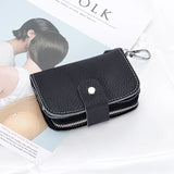 Leather Key Wallet Keychain Men Women Key Holder Organizer Pouch