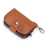 Leather Key Wallet Keychain Men Women Key Holder Organizer Pouch