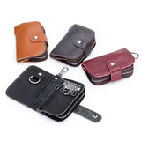 Leather Key Wallet Keychain Men Women Key Holder Organizer Pouch