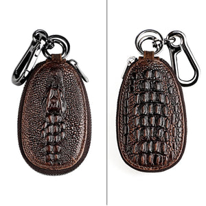 Crocodile Key Wallet Cow Leather Key Holder Keychain Bag Car Key Case