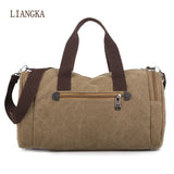 Large Capacity Canvas Messenger Duffle Tote Travel Shoulder Bag