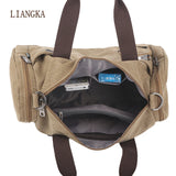 Large Capacity Canvas Messenger Duffle Tote Travel Shoulder Bag
