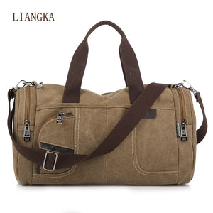 Large Capacity Canvas Messenger Duffle Tote Travel Shoulder Bag