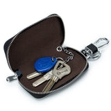 Leather Key Wallet Zipper Mini Men Women Key Holder