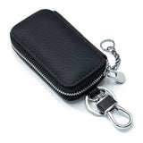 Leather Key Wallet Zipper Mini Men Women Key Holder